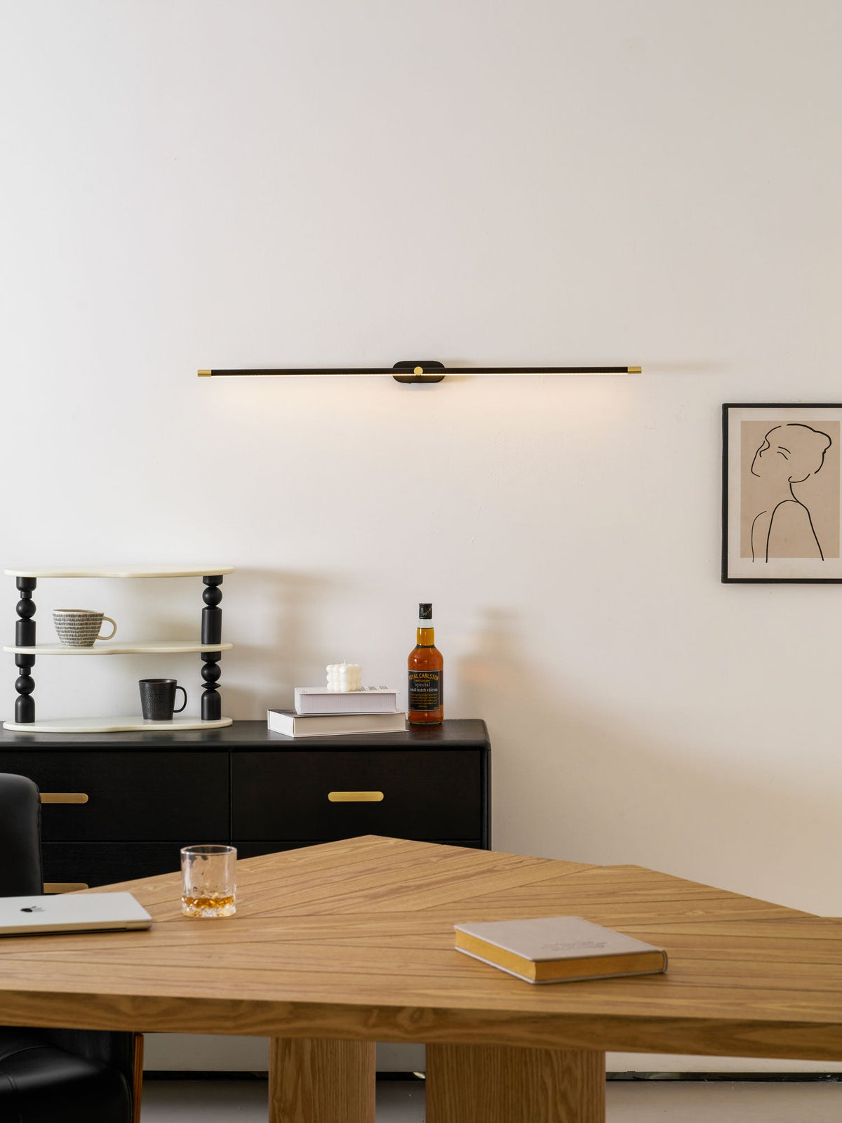 Lámpara de pared recargable minimalista | Iluminación LED inalámbrica para espejos