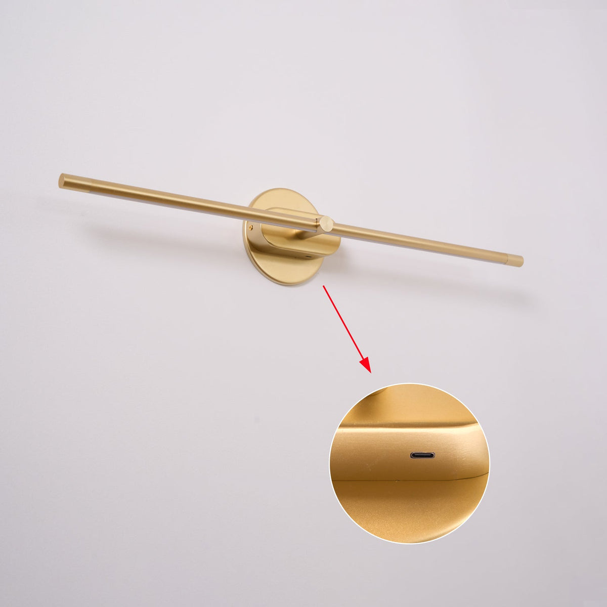 Lámpara de pared recargable minimalista | Iluminación LED inalámbrica para espejos