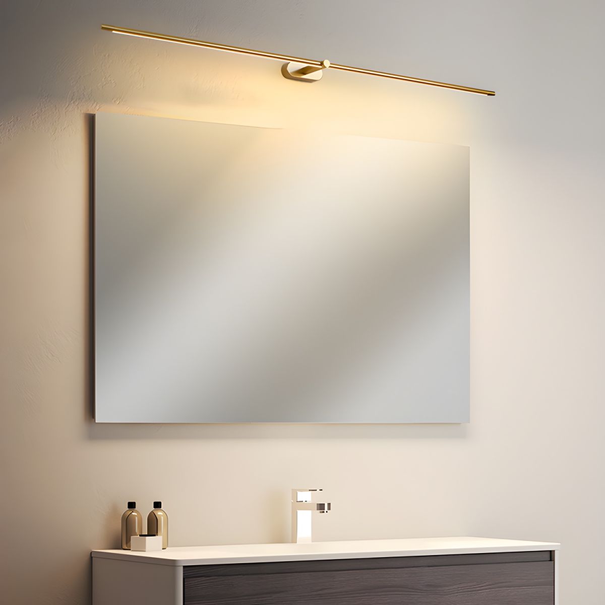 Lámpara de pared recargable minimalista | Iluminación LED inalámbrica para espejos