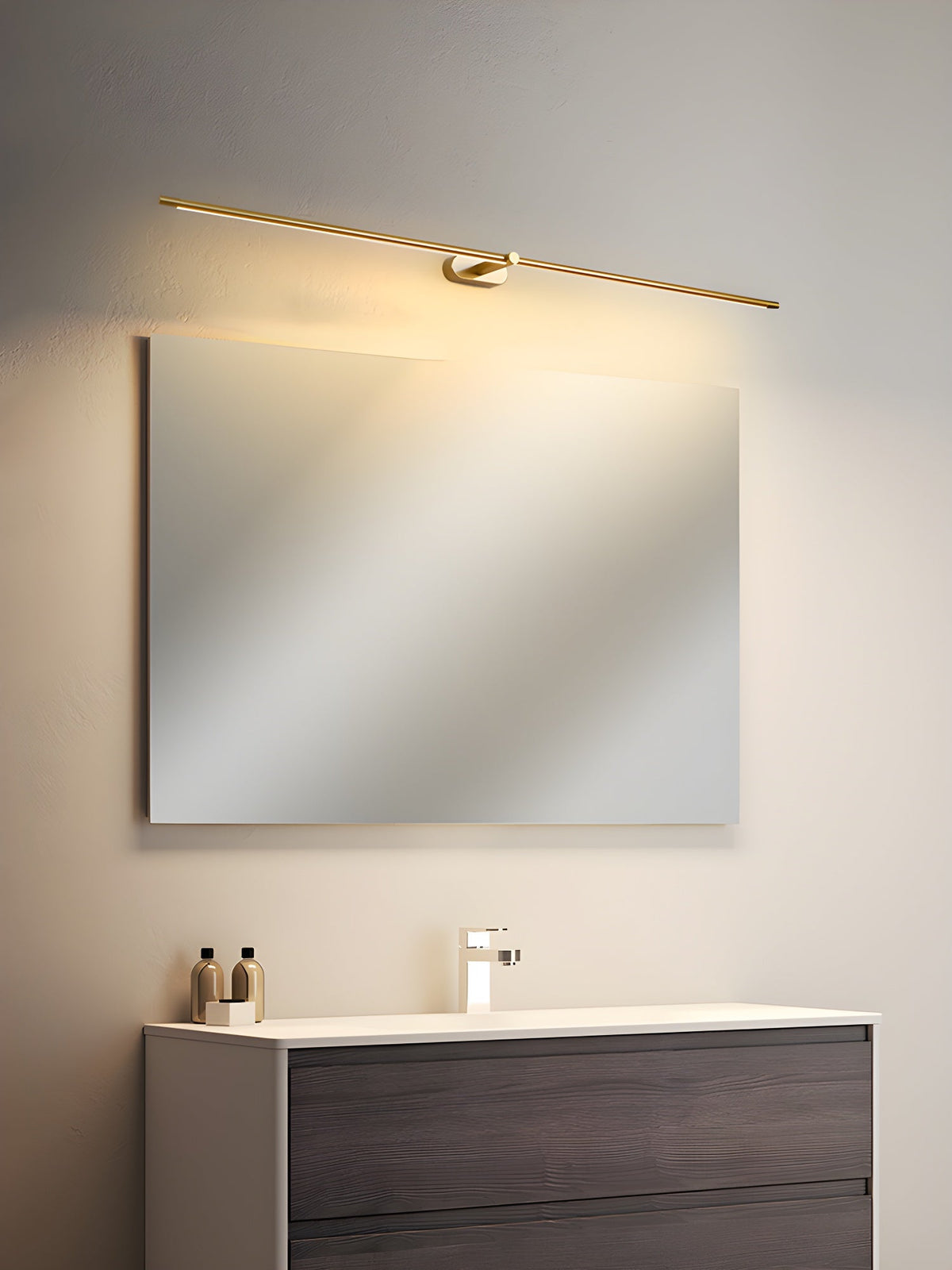 Lámpara de pared recargable minimalista | Iluminación LED inalámbrica para espejos