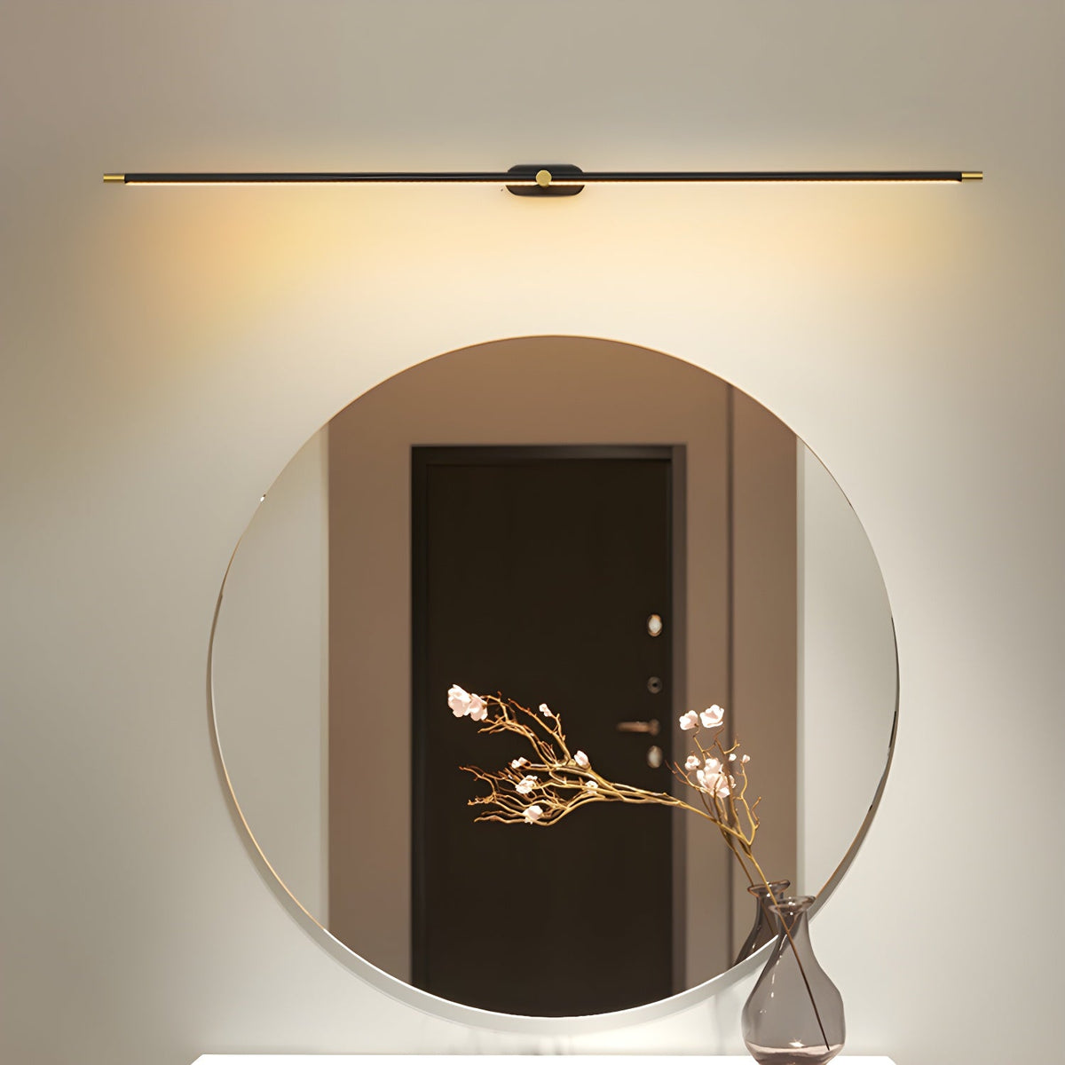 Lámpara de pared recargable minimalista | Iluminación LED inalámbrica para espejos