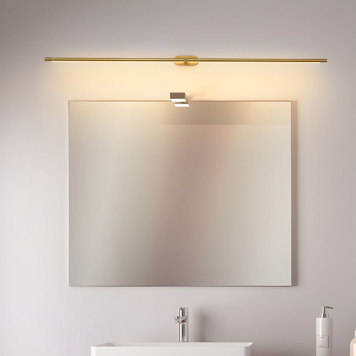 Lámpara de pared recargable minimalista | Iluminación LED inalámbrica para espejos