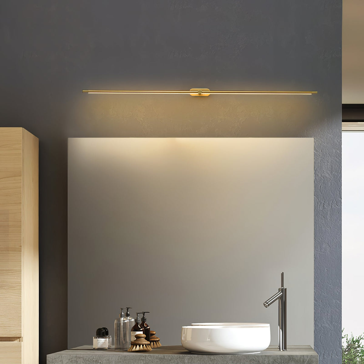 Lámpara de pared recargable minimalista | Iluminación LED inalámbrica para espejos