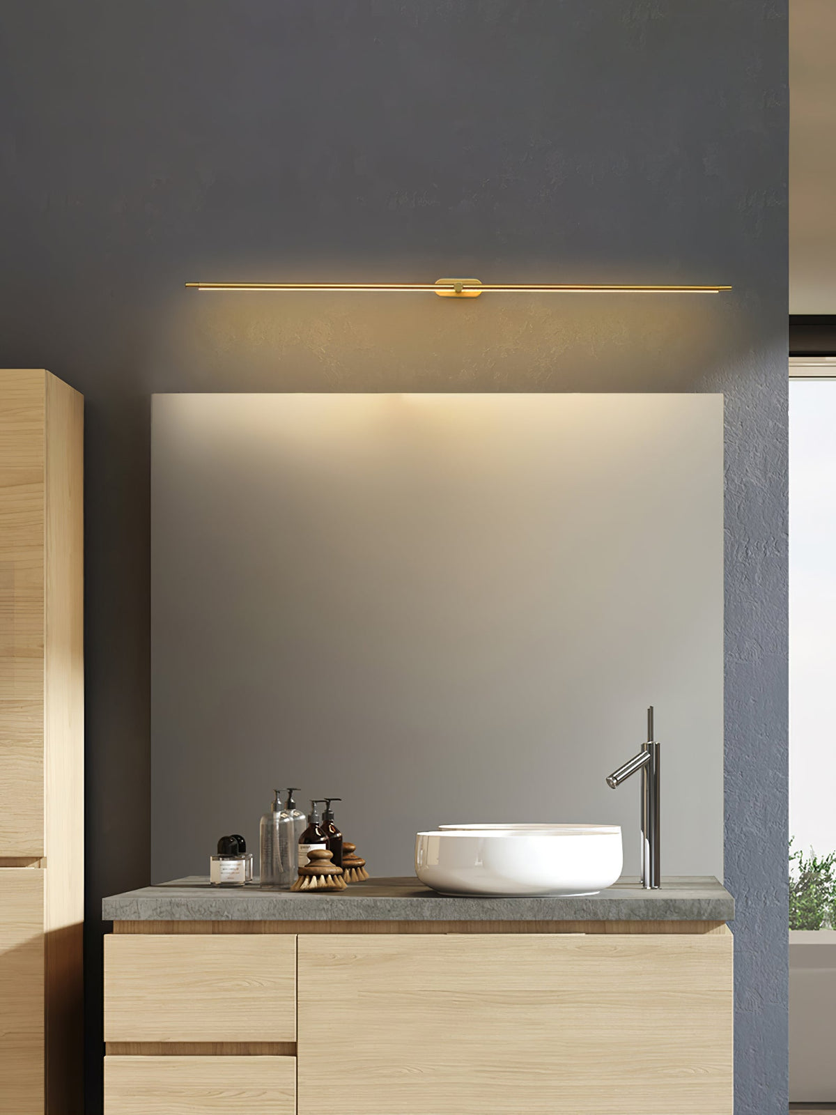 Lámpara de pared recargable minimalista | Iluminación LED inalámbrica para espejos
