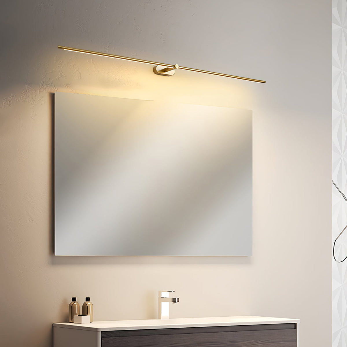 Lámpara de pared recargable minimalista | Iluminación LED inalámbrica para espejos