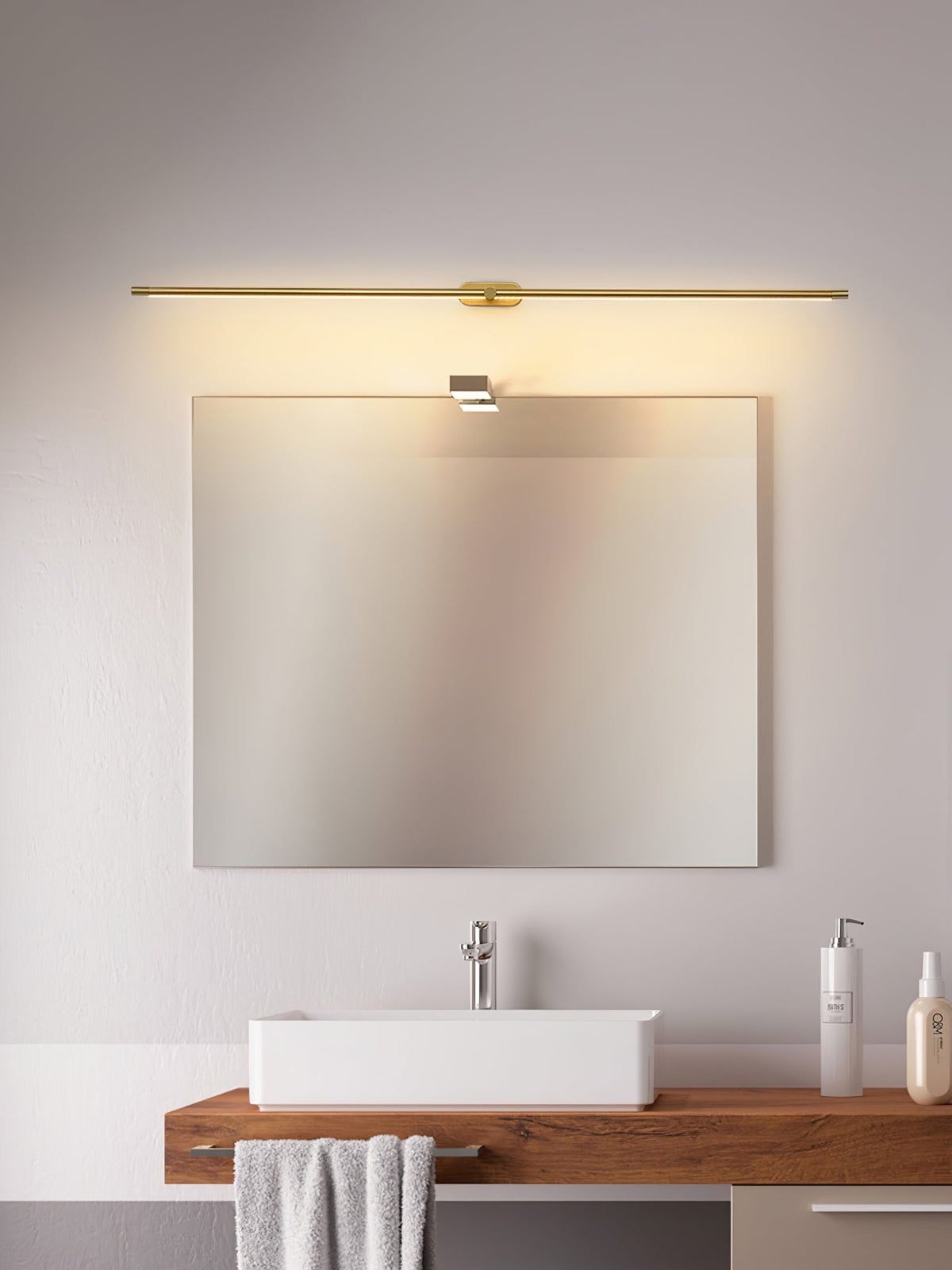 Lámpara de pared recargable minimalista | Iluminación LED inalámbrica para espejos