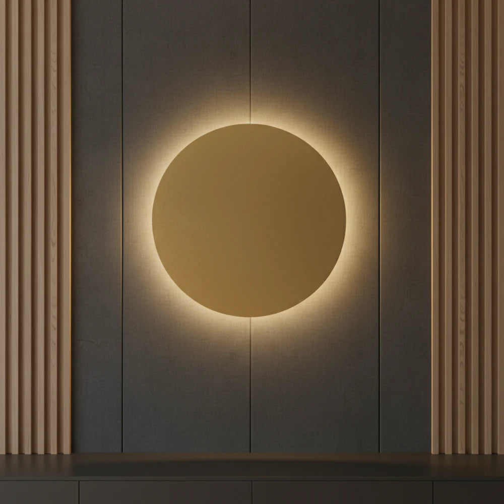 Moderne rund væglampe – minimalistisk metallampe med varmt LED-lys (3000K)