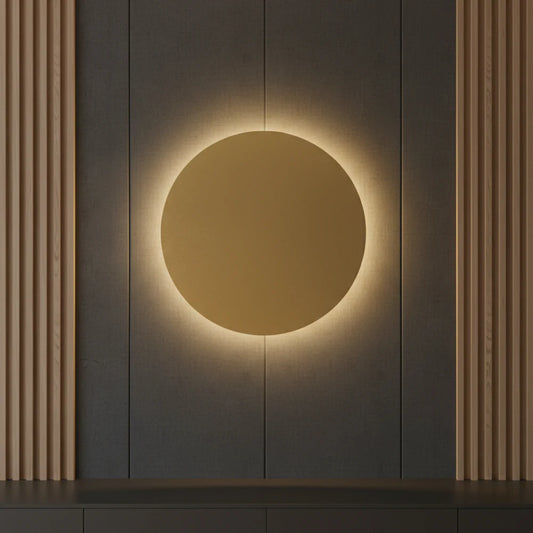 Moderne rund væglampe – minimalistisk metallampe med varmt LED-lys (3000K)
