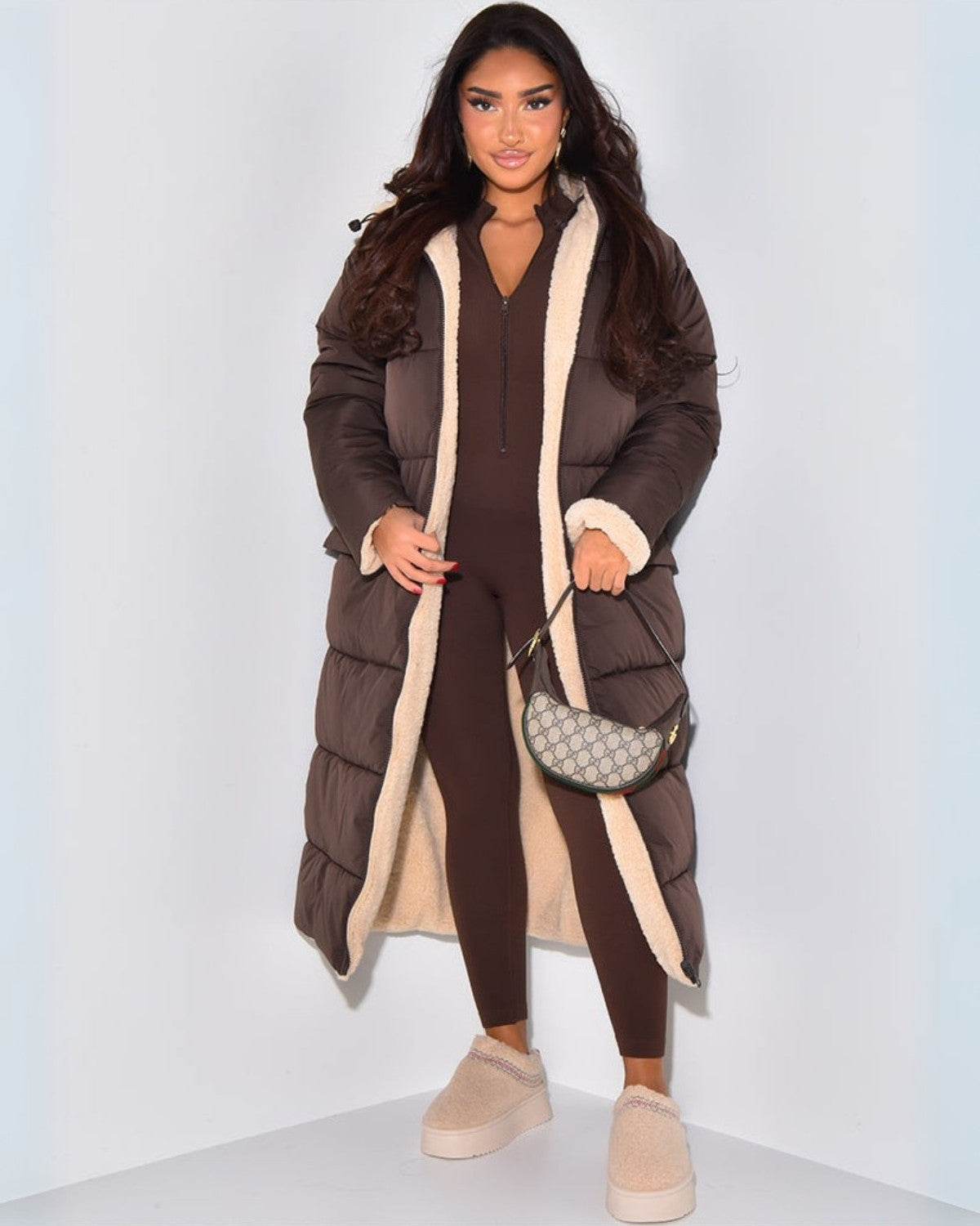 Manteau d’hiver réversible pour femme | Manteau long élégant