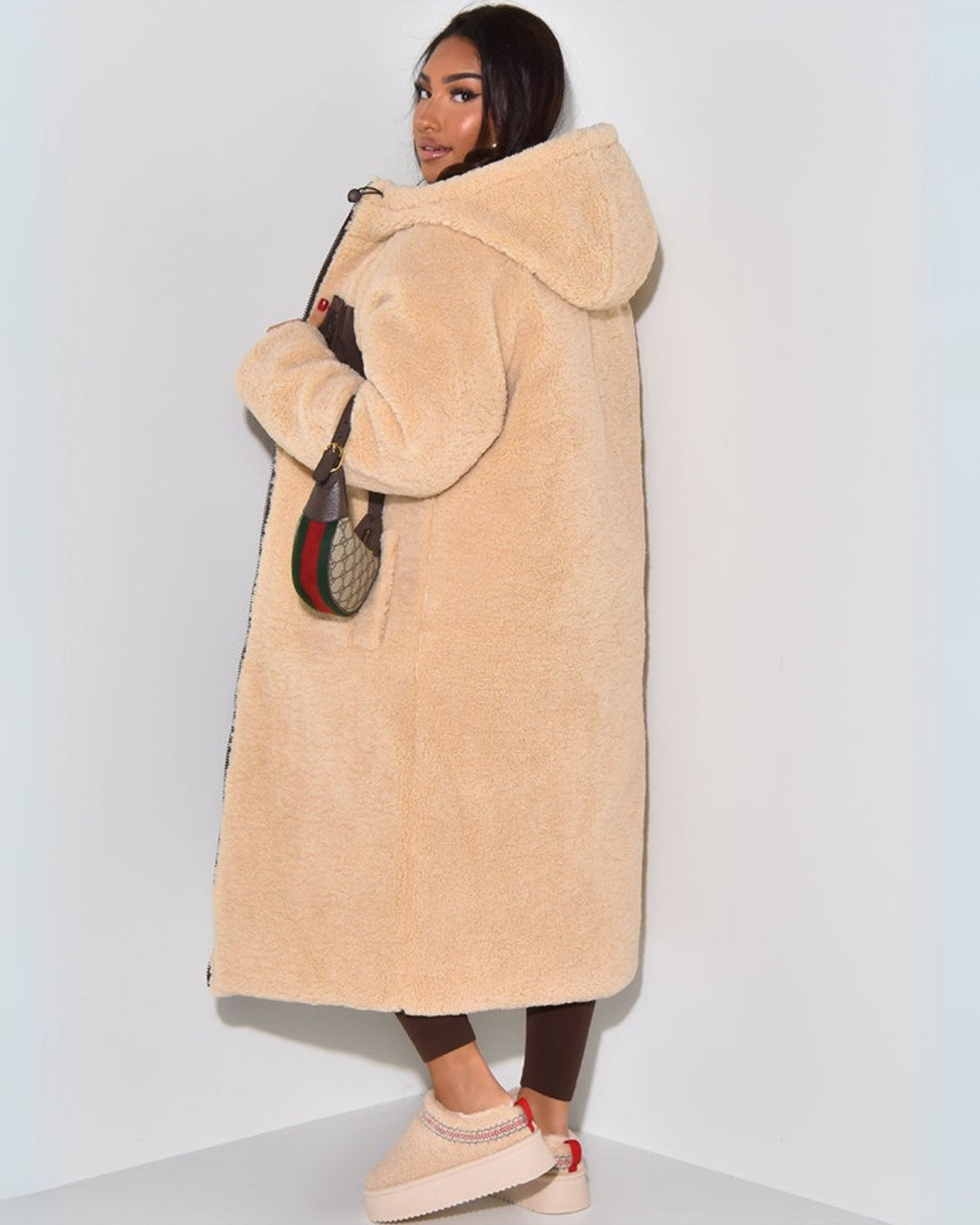 Manteau d’hiver réversible pour femme | Manteau long élégant