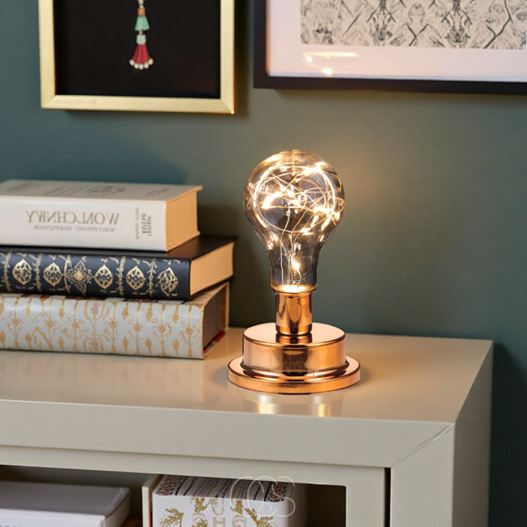 Lampa stołowa z eleganckim designem żarówki