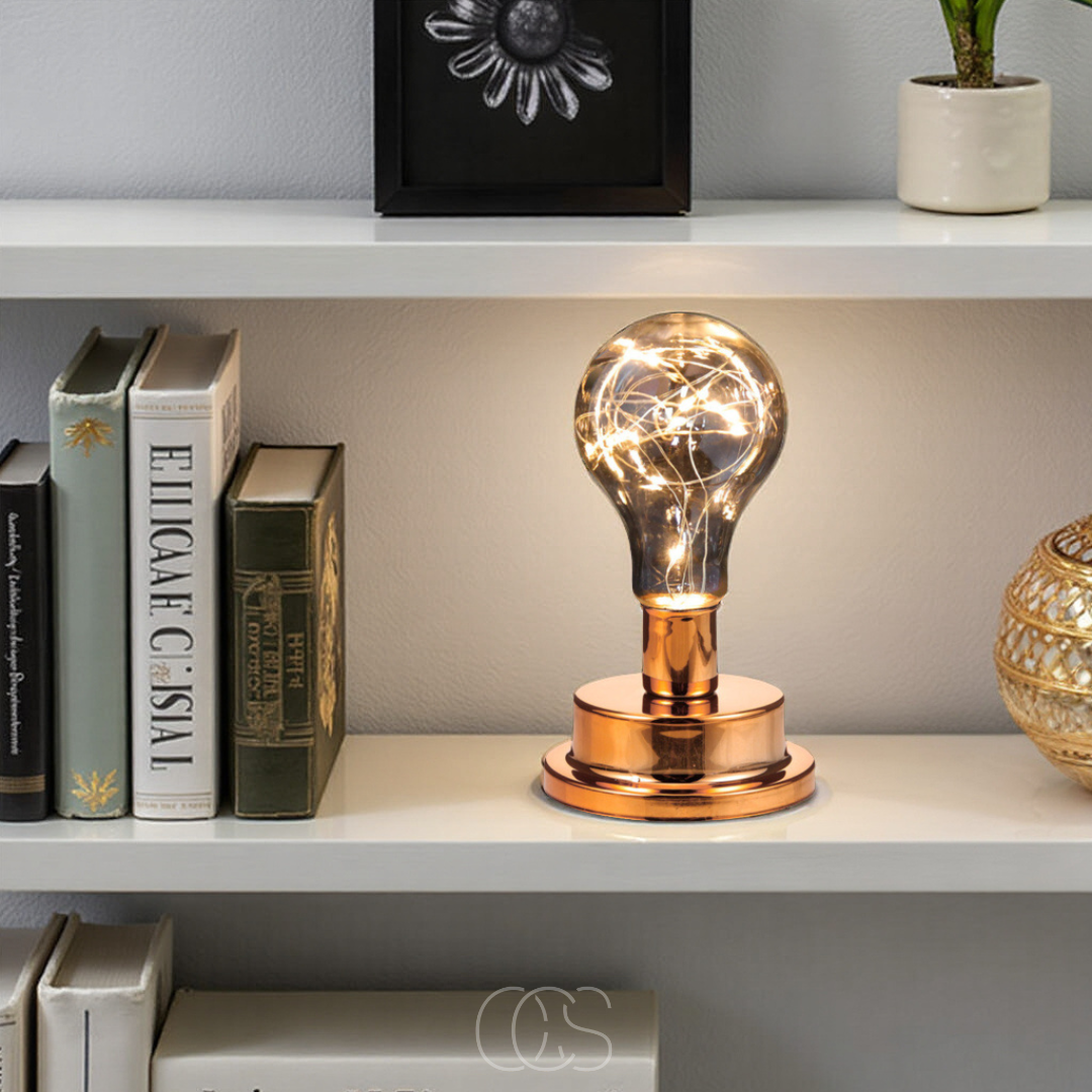 Lampa stołowa z eleganckim designem żarówki