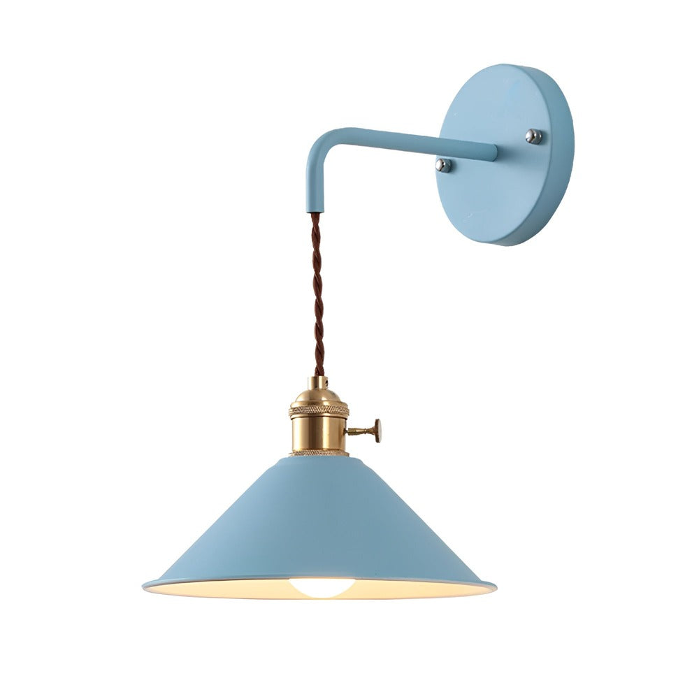Retro Vintage Wandlamp | Metalen Wandlamp Met Kegelkap
