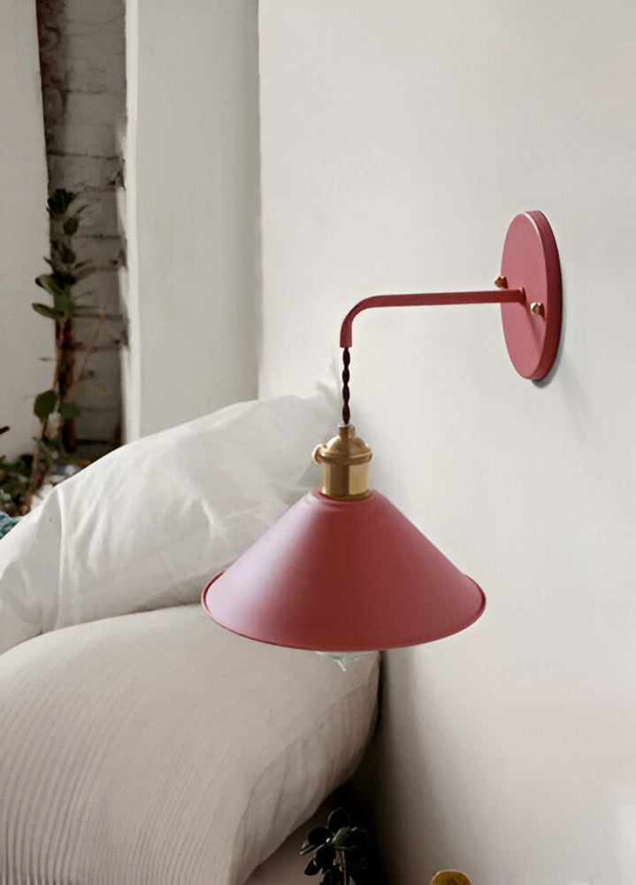 Retro Vintage Wandlamp | Metalen Wandlamp Met Kegelkap