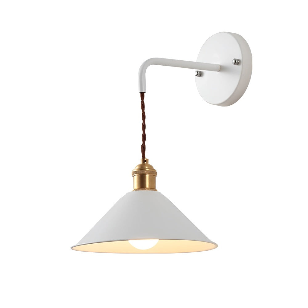 Retro Vintage Wandlamp | Metalen Wandlamp Met Kegelkap