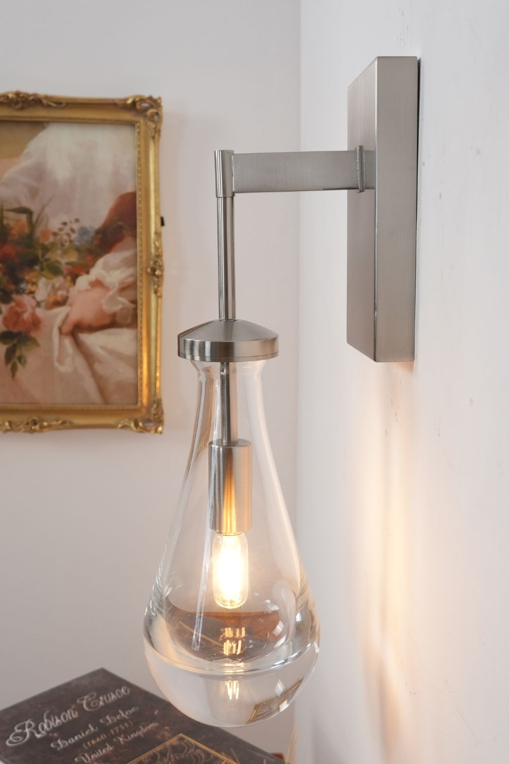 Lampa ścienna Rain | Kryształowa lampa ścienna E14 do wnętrz