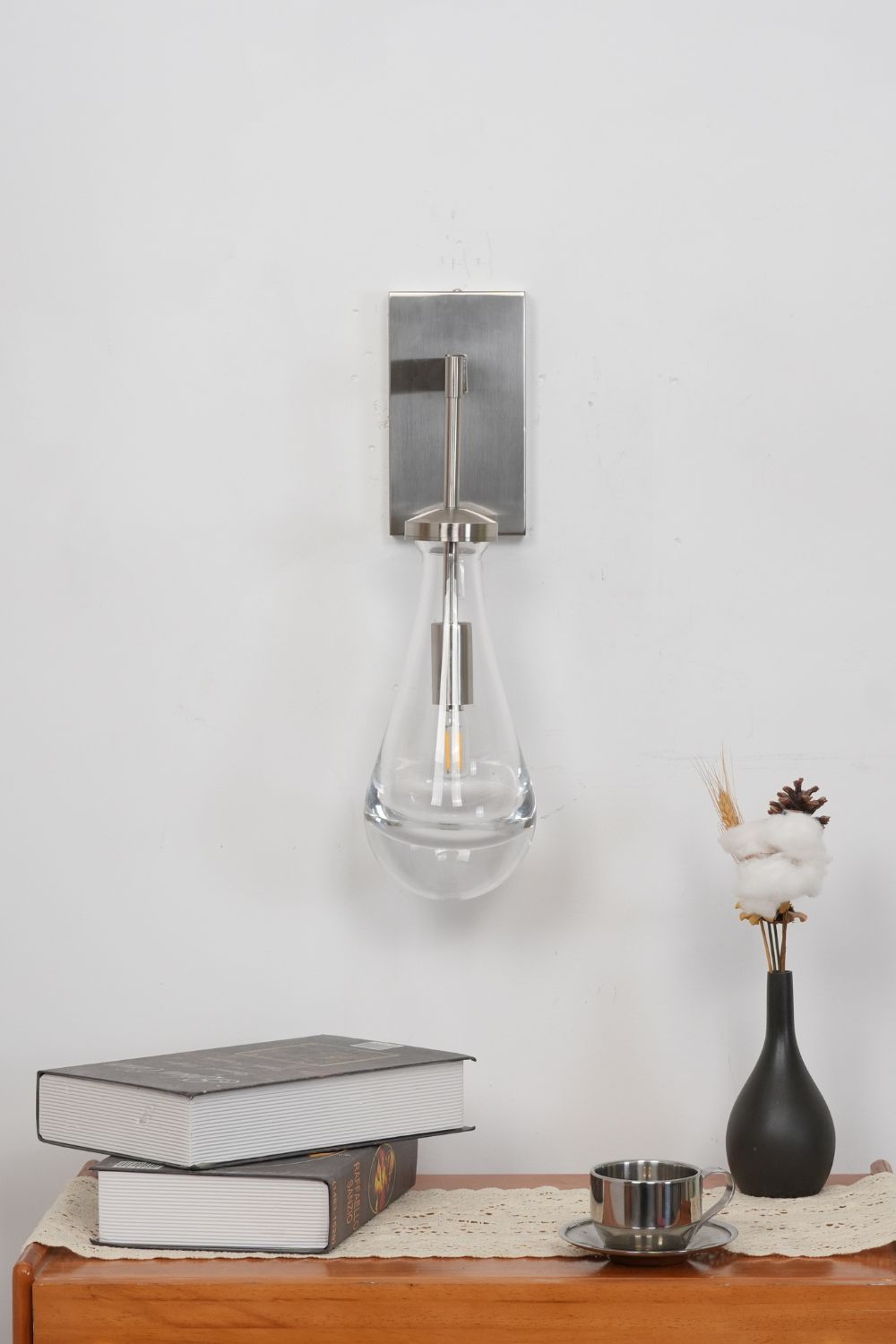 Lampa ścienna Rain | Kryształowa lampa ścienna E14 do wnętrz