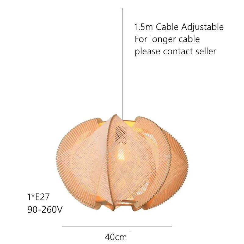 Scandinavische Nordic Linnen Geplooide Hanglamp | Moderne Plafondlamp