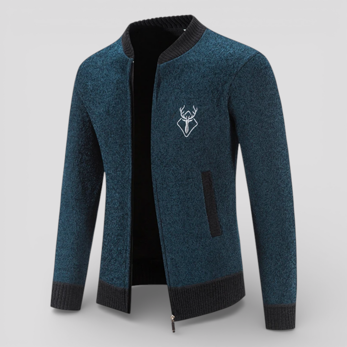 Vest til mænd med lynlås i blød polyester | Let casual-trøje