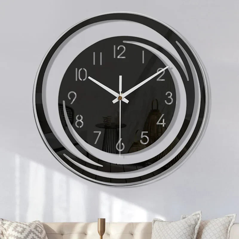 Wandklok – Zwart Acryl – Modern Scandinavisch Design