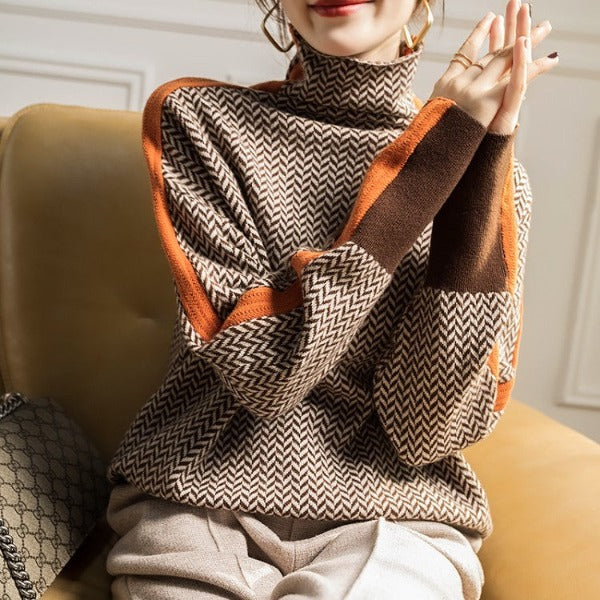 Pull doux à col montant pour femme | Élégant pull d'hiver en maille