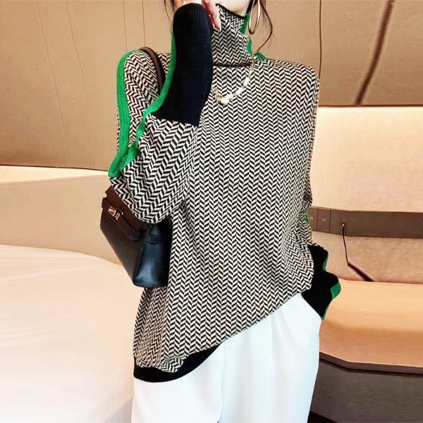 Pull doux à col montant pour femme | Élégant pull d'hiver en maille