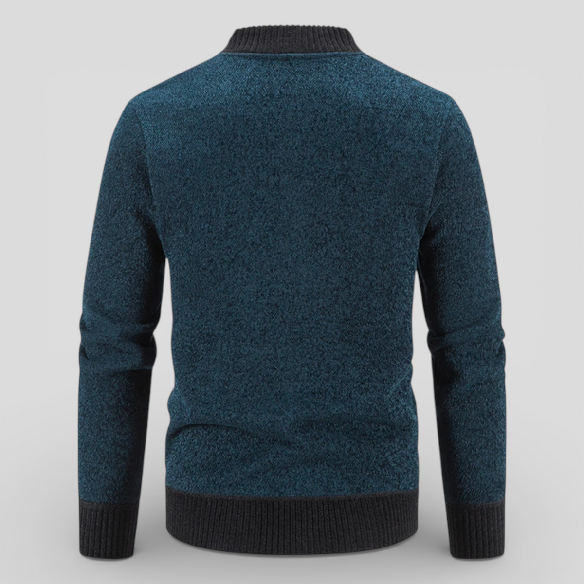 Vest til mænd med lynlås i blød polyester | Let casual-trøje