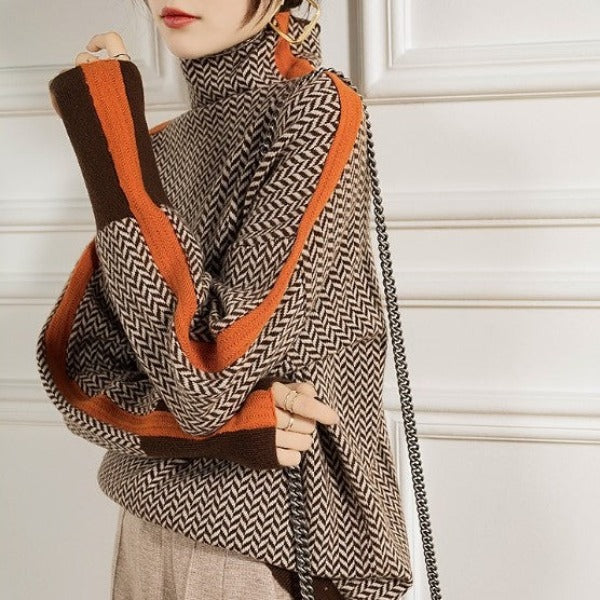 Pull doux à col montant pour femme | Élégant pull d'hiver en maille