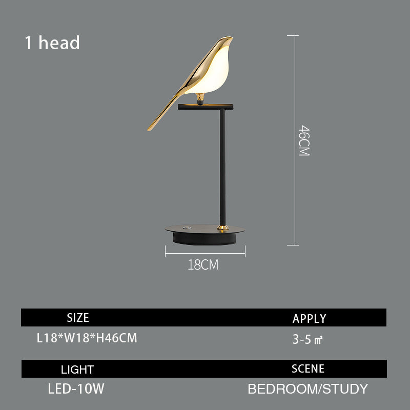 Gouden Vogel Tafellamp – Elegante Sfeerverlichting