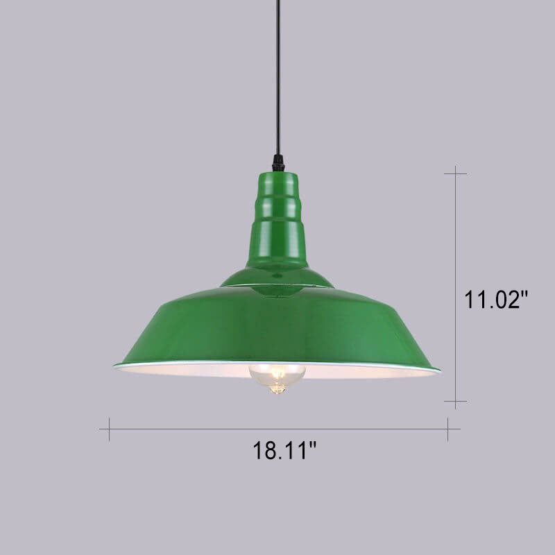 Industriële Elegante Groene Hanglamp in  Meerdere Formaten