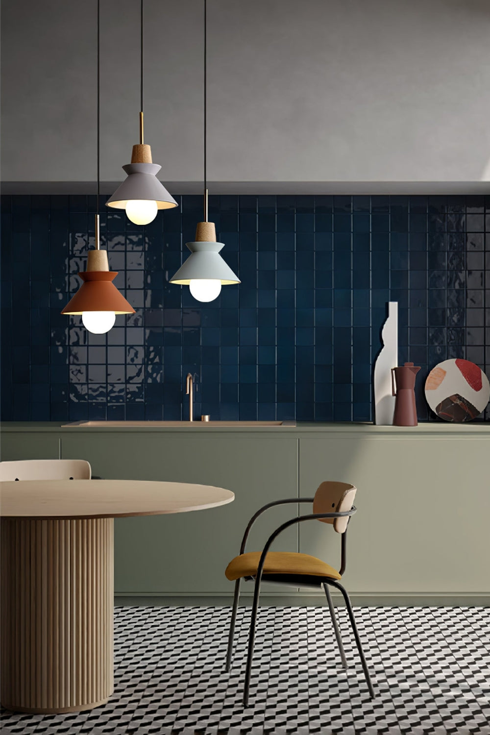 Scandinavische Hanglamp | Houten & Harsen Plafondlamp In 8 Kleuren