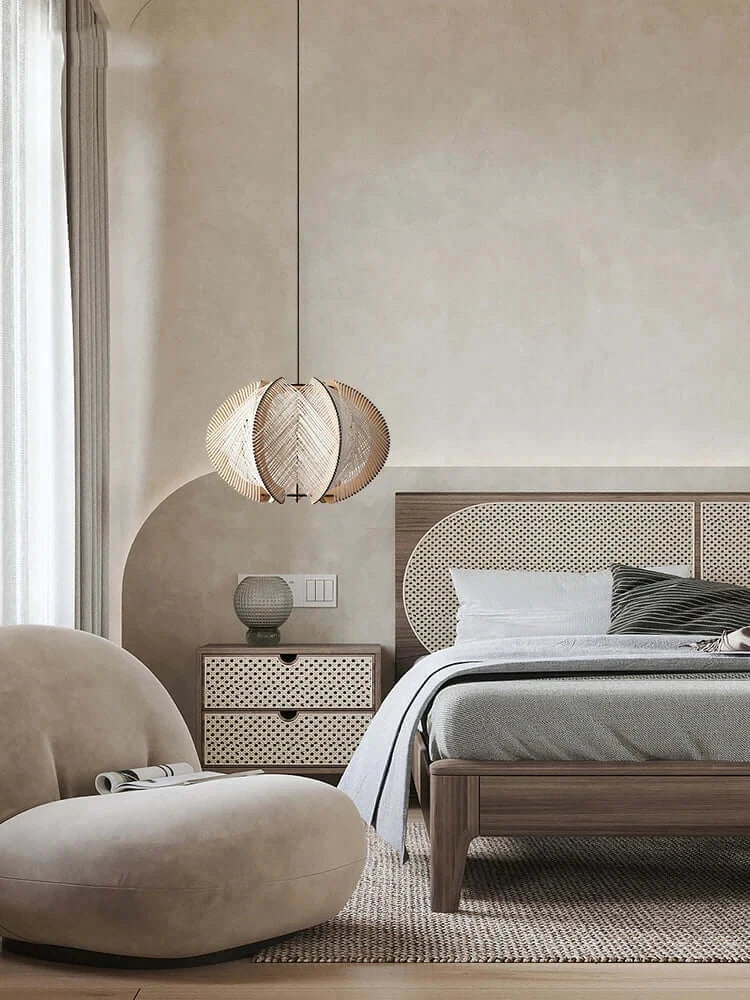 Scandinavische Nordic Linnen Geplooide Hanglamp | Moderne Plafondlamp