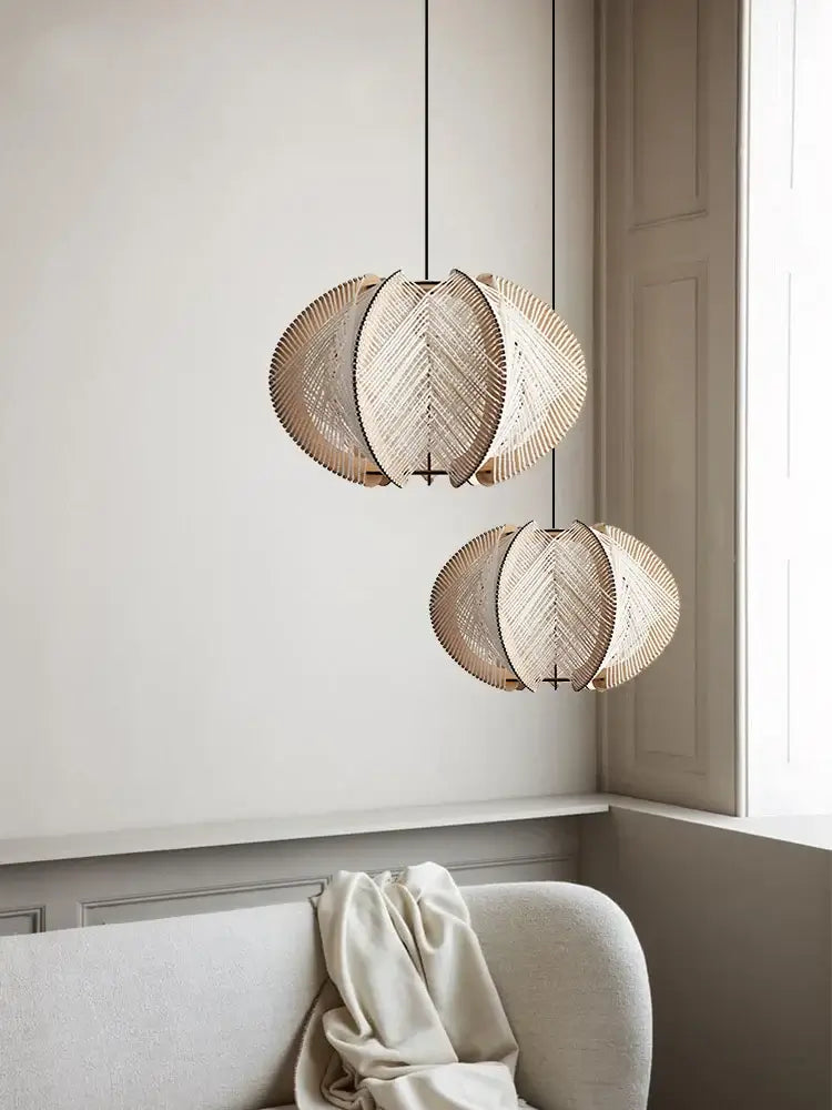 Scandinavische Nordic Linnen Geplooide Hanglamp | Moderne Plafondlamp