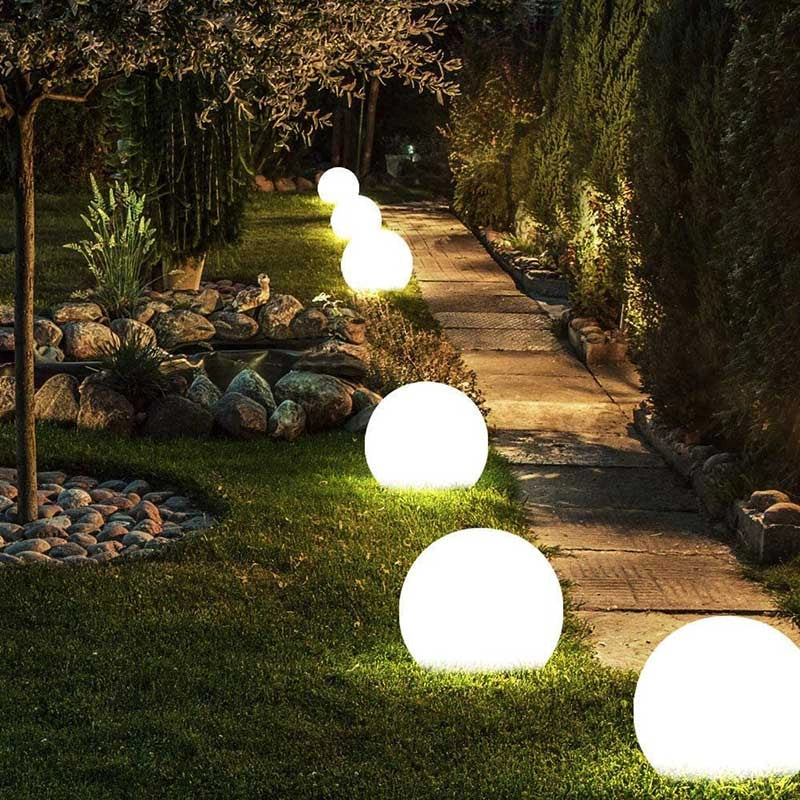 Bolvormige LED Tuinlamp voor Buiten met 16 Kleuren & Afstandsbediening