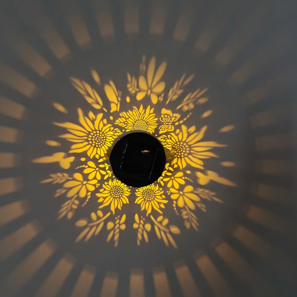 Solar Buitenwandlamp Met Projector | IP65 Decoratieve Tuinlamp