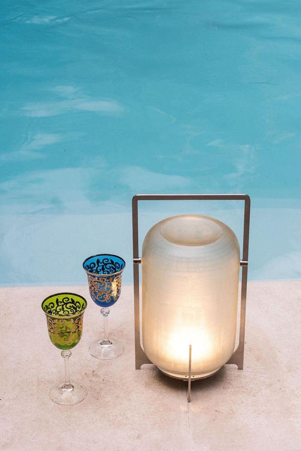 Twilight oppladbar bordlampe | IP65 LED-utendørslampe