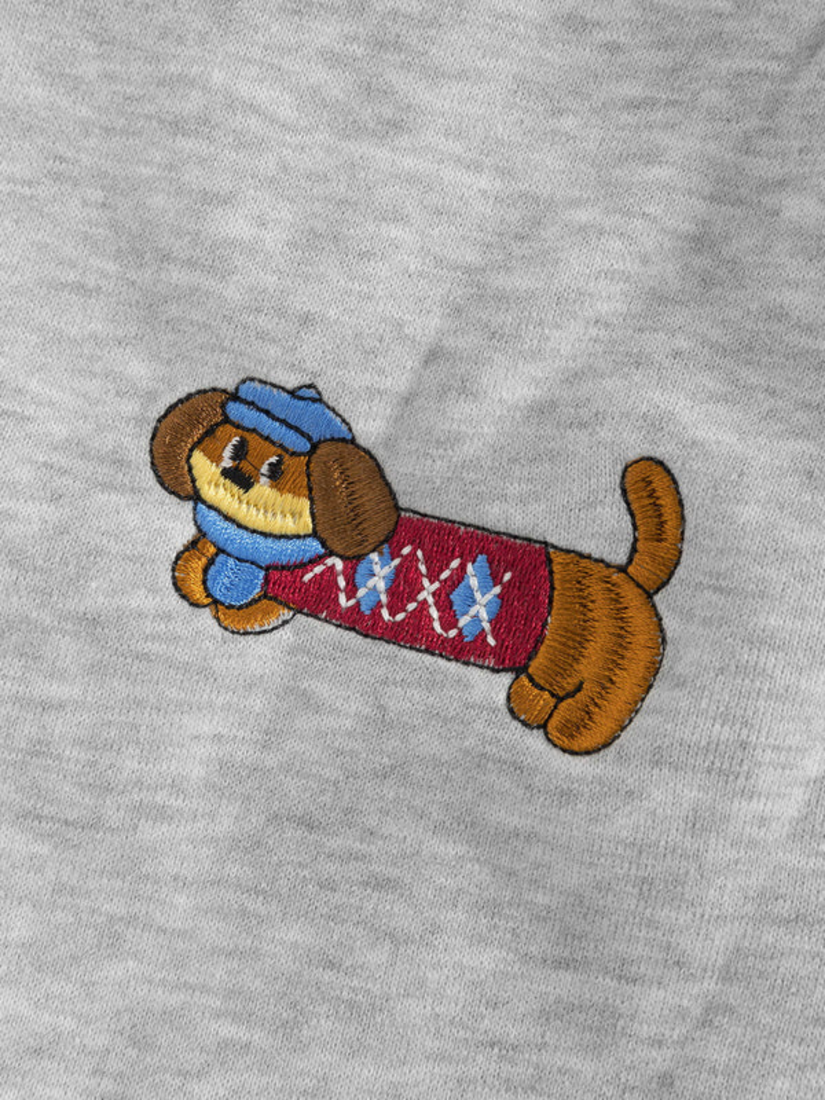 Women's Barrel-Leg Joggers | High-Waisted with Embroidered Dog