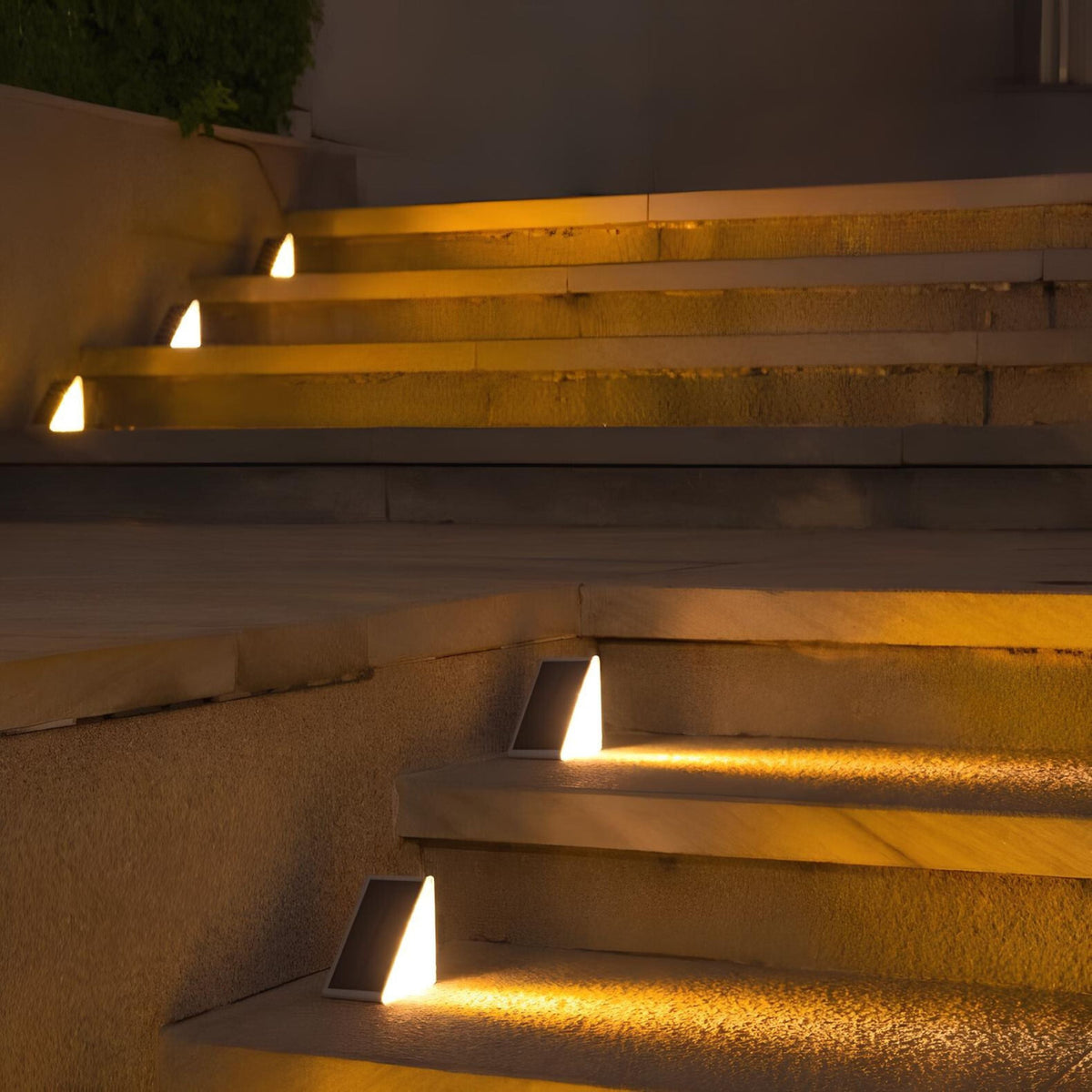Solcelledrevet trappebelysning | IP65 vanntett LED-utebelysning