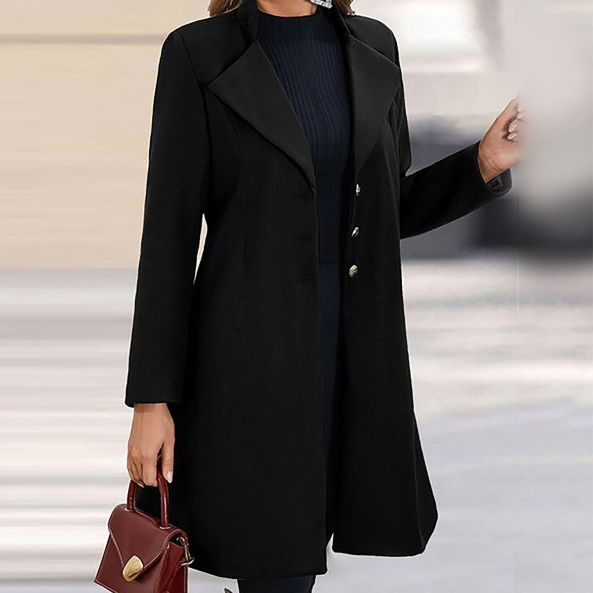 Manteau Prestige pour femme | Élégant manteau d'hiver italien en laine