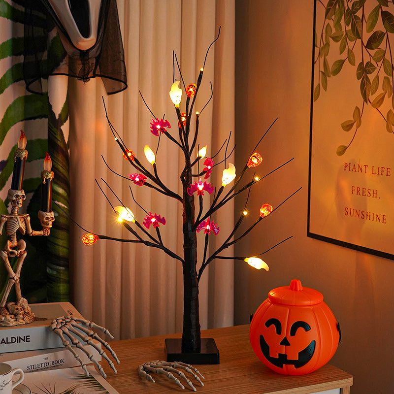 Halloween Pompoen Nachtlamp | Decoratieve Feestverlichting Met 24 Lichtpunten