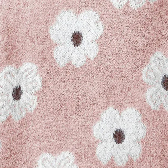 Pull pour femme à imprimé floral et demi-zip | Daisy Knit décontracté
