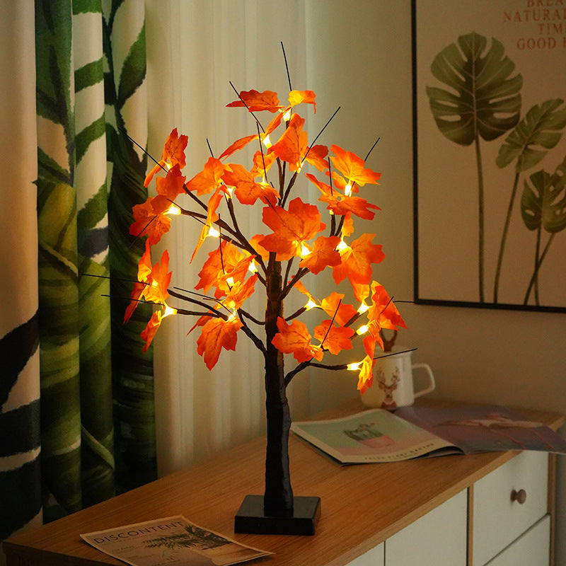 Halloween Pompoen Nachtlamp | Decoratieve Feestverlichting Met 24 Lichtpunten