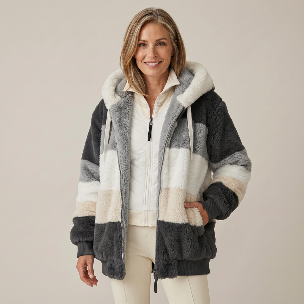 Chaqueta de invierno de mujer para el día a día | Chaqueta cálida con capucha