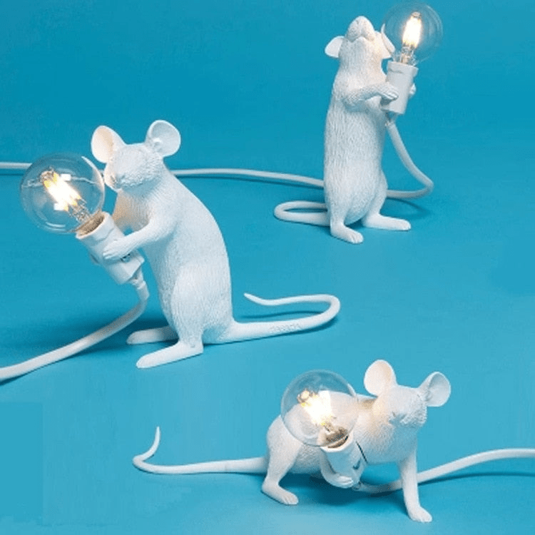 Lámpara de Ratón Creativa con Diseño Artístico e Iluminación LED para Interiores Divertidos