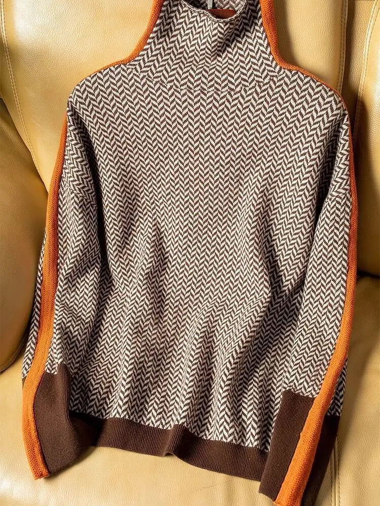 Pull doux à col montant pour femme | Élégant pull d'hiver en maille