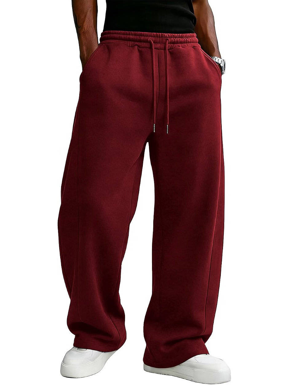 Heren Baggy Fleece Joggingbroek | Losse Pasvorm & Wijde Pijpen