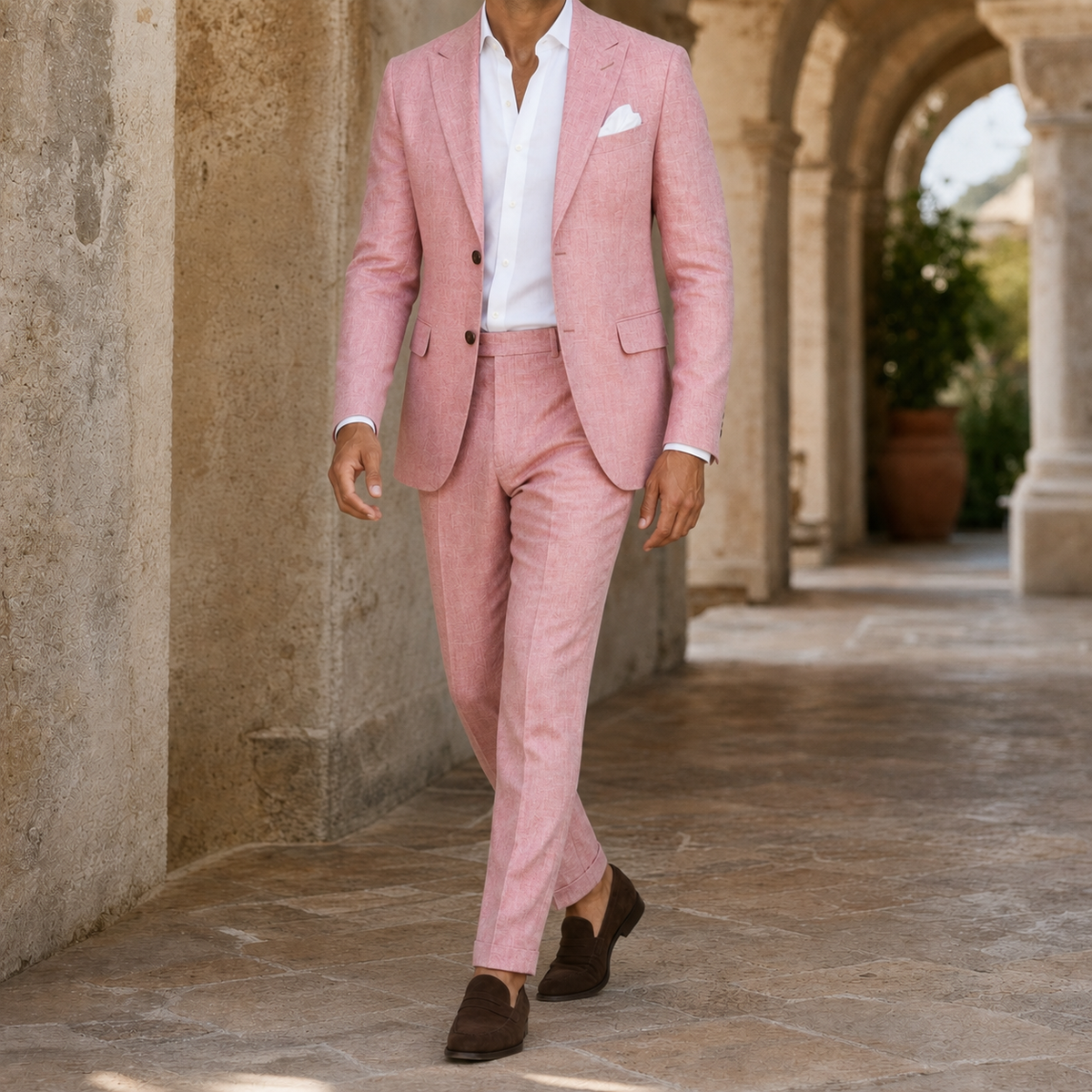 Costume en lin pour homme | Élégant costume d’été deux pièces