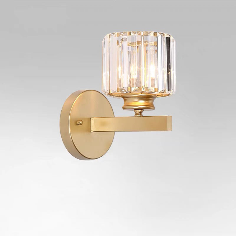 Luca – Vegglampe med Glasskjerm & Matt Svart Base