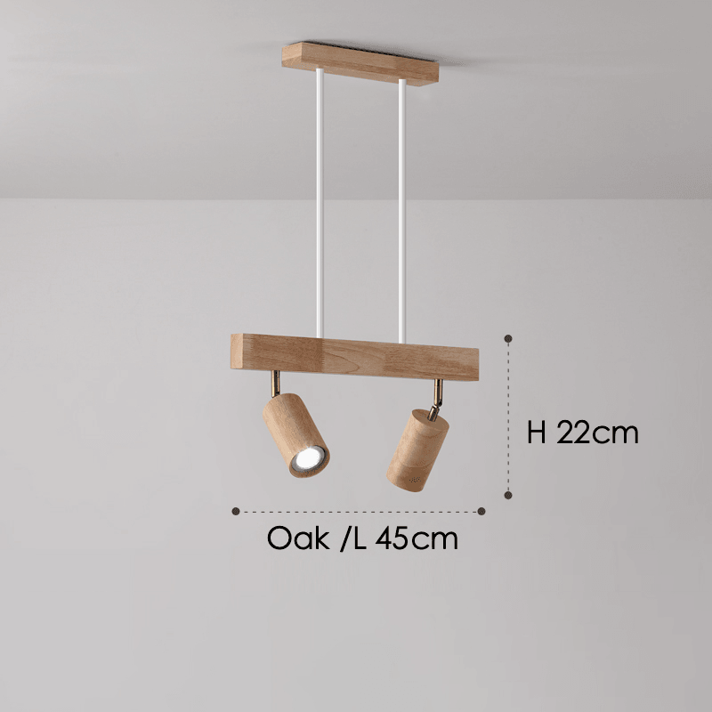 Minimalistische Houten Plafondlamp met Modulair Design