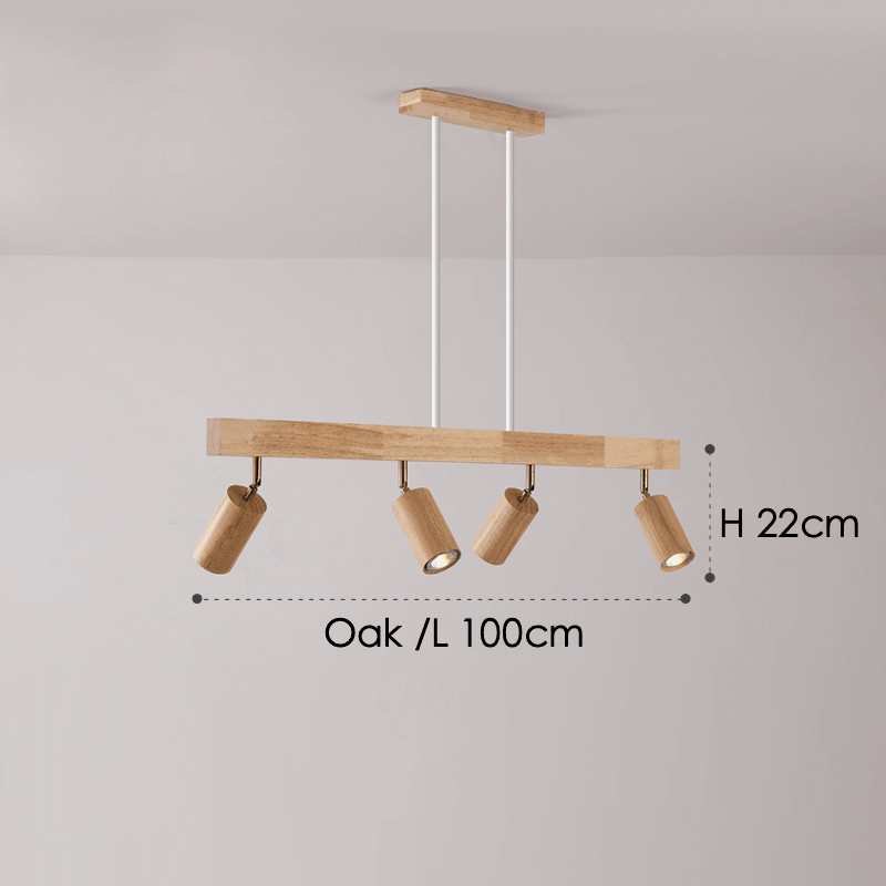 Minimalistische Houten Plafondlamp met Modulair Design